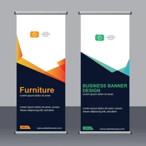 Factory Portable Widescreen Roll Up Banner Stand Custom Graphic