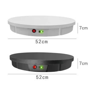 Factory Price 8000mAh Rechargeable 52CM Turntables 360 Rotating Remote Display Platform Stand Big 100kg Load Capacity Plastic UK