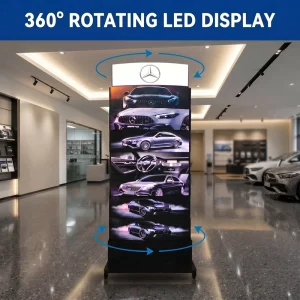 Factory Price DNA Helix Rotating LED Display Double Sided P2.5 GOB 360 Degree Kinetic Mechanical Screen for Advertising