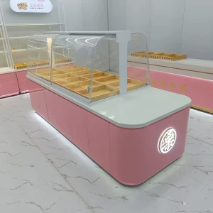 Factory Price Eco Friendly Waterproof Customizable Color Jewelry Display Cabinet with Glass and Wooden Shelves LED Lighting