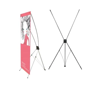 Factory Price Portable Background Korean Style 60x160cm 80x180cm Adjustable X Frame Banner Stand for Advertising Display Trade