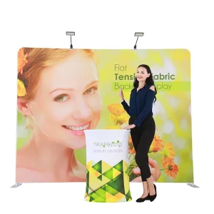 Factory Price Wrinkle Free Straight Shape Tension Fabric Backdrop Trade Show Display