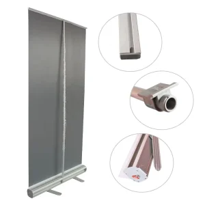 Factory Retractable Aluminum Roll Up Banner Stand Display Rack Telescopic Floor Easy to Pull Advertising Outdoor