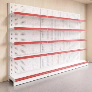Factory Supermarket Metal Store Shelving with Customized Steel Frame Grocery Display Rack