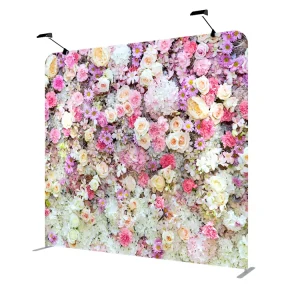 Factory Supply 8ft Portable Aluminum L-Stand Stretch Wall Tension Fabric Backdrop Display CMYK