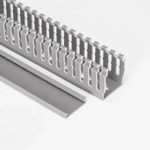 Factory Supply PVC 45*60 Flexible UV Resistant Slotted Cable Trough Wire Trough Cable Organiser Wiring Duct Desk Cable