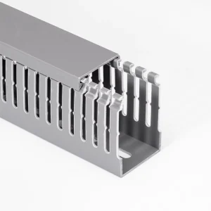 Factory Supply PVC 60*30 Flexible Cable Trough Slotted Wire Trough Cable Organiser Wiring Duct Under Desk Cable Management