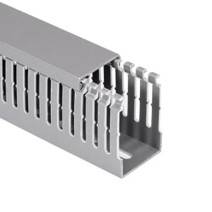 Factory Supply PVC 60*30 Flexible UV Resistant Slotted Cable Trough Wire Trough Cable Organiser Wiring Duct Desk Cable