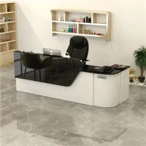 Factory Supply Wooden Salon Reception Desk for Office, Hotel, Hospital, or School