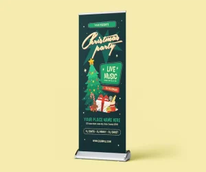 Factory Supply YJ-247 Retractable Aluminium Banner Roll Up Display Stand Portable for Promotion Advertising