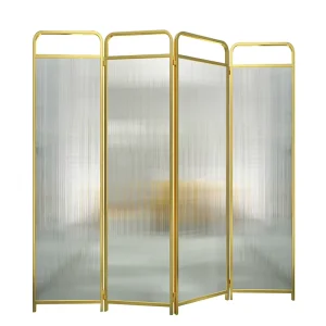 Factory Tempered Glass Screen Partition Metal Folding Screen Movable Room Divider Partition Wall Screens Room Dividers