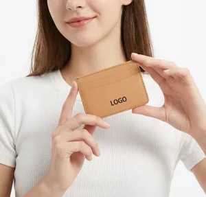 Factory Unisex Slim Small Minimalist Genuine Leather Card Holder Credit Card Wallet