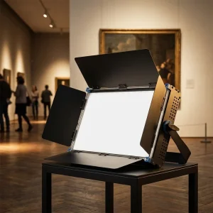 Fanless LED Studio Panel Light with CRI95, DMX Dimming, PowerCON Daisy Chain and Aluminum Housing