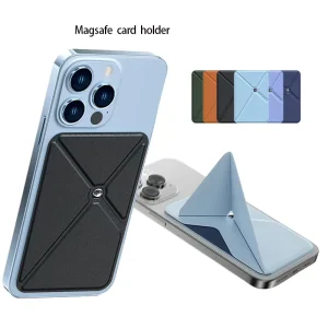 Fashion PU Leather Magnetic Wallet with RFID Blocking and Stand for iPhone 17pro Max Credit Card Holder 3 in