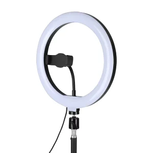 Fill Light for Makeup Video Live Studio LED Selfie Ring Light Desk Lamp with Cell Phone Holder with Clip