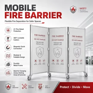 Fire-Resistant Exterior Wall Panels, Modular Movable Prefabricated Composite Barrier Panels