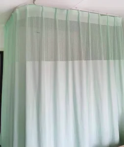 Fire-Retardant Antibacterial Blackout Hospital Curtain, 97% Polyester 3% Viscose