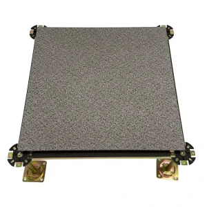 Fire-Retardant PVC Carpet Embossed Decorative Veneer Calcium Sulfate or Steel Raised Floor for Offices and Hotels