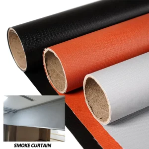 Fireproof Curtain Forest Fireproof E Glass Fiberglass Fabric Emergency Smoke Filter Cloth Silicon Coated Glass Cloth CE