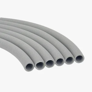 Fireproof Grey PVC ENT Pipe Single or Double Wall 1/2 Inch Flexible Corrugated Electrical Conduit
