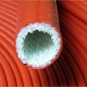 Fireproof High-Temperature Silicone Rubber-Coated Braided Cable Sleeve for Railway and Motor Wiring