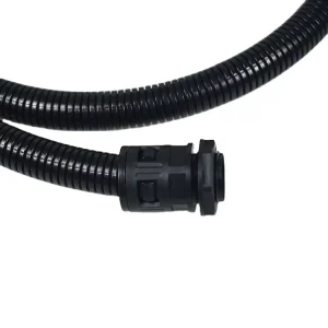 Flame Resistant Nylon Square Lock Structure Plastic Coated Flexible Conduit for Electric Cable Protection Black White Factory