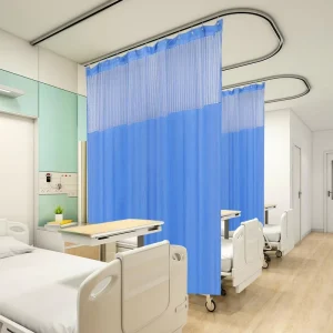 Flame Retardant Antibacterial in Emergency Room Bed Folding Screens Ward Separation Partition Medical Hospital Curtain Fabric