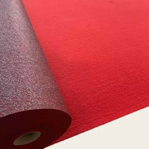 Flame Retardant Needle Punched Exhibition Carpet Blue Custom Color Temporary Carpet for Indoor Trade Fair Booth Wedding & Party