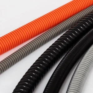 Flame Retardant PVC Flexible Corrugated Electrical Conduit Pipe for Traction Line Wiring