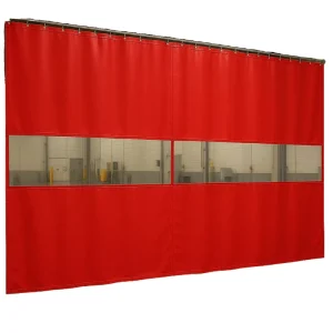 Flame Retardant Waterproof Heavyweight Nonwoven PVC-Coated Tricot Tarpaulin Car Spray Booth Curtains and Welding Tent