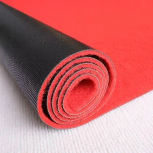 Flat Kilim Style Machine Made Washable Polyester Nonwoven Fabric Exhibition Carpet for Weddings and Camping