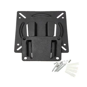 Flat Panel LCD TV Screen Monitor Fixed Wall Mount Bracket B01 Cold Rolled Steel 100x100mm VESA 15 Tilt 22″ Max Size