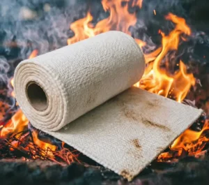 Flexible Ceramic Fiber Textile Cloth Flame Retardant Heat Barrier Fabric ST Standard Refractory for Industrial Furnace Door