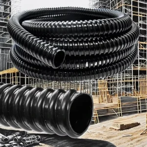 Flexible Electric PVC Black Spiral Wire Conduit 1 2 in Durable PVC Material Waterproof & Fire Resistant OEM ODM Brand