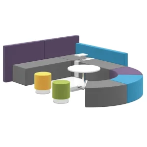Flexible Modular Fabric Pouf Leisure Ottoman Combination Sofa Office Sofa Seating for Public Area