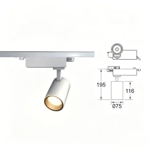 Flexible Rotatable Track Mounted Lamp Contemporary Anti Glare Spotlight for Clothing Store Cafe Commercial Indoor Light