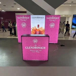 Floor LED Light Box Sign, Acrylic Iron Square, Waterproof, Automatic Rotating