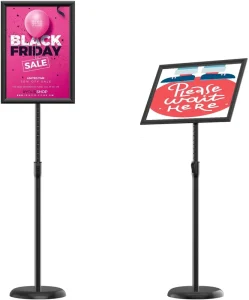 Floor Poster Sign Stand and Menu Holder, 8.5 x 11 Inches