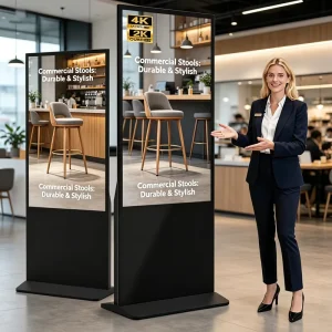 Floor Stand Digital Signage Dual-Function Public Service Display Terminal
