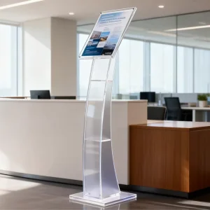 Floor-Standing Acrylic Display Rack for 4S Stores and Hotel Lobbies Vertical Advertising Board for Car Models