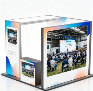 Floor Standing Aluminum Fabric Lightbox LED Water Resistant Quick Change Graphic for Cinema Poster