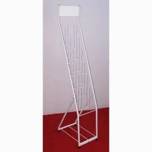 Floor Standing Foldable Flat Pack Public Places Presentation Wire Pocket Holder Brochure Display Rack