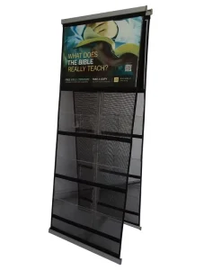 Floor-Standing Foldable Water-Resistant Lightweight Magazine Stand Portable Brochure Holder