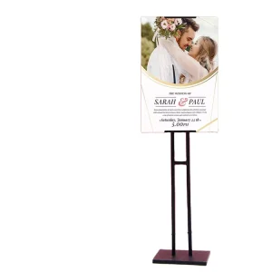 Floor-Standing Poster Display Sign Holder Adjustable Rotating Hanging Metal Frame KT Board Poster Stand for Menu