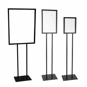 Floor Standing Poster Display Stand Metal Bulletin Sign Holder