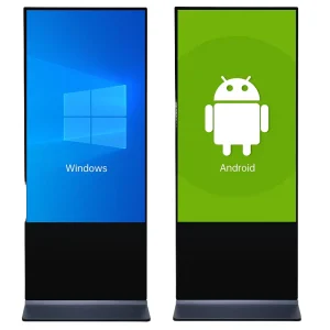 Floor-Standing WiFi Touchscreen Kiosk Interactive 86-Inch LCD Digital Poster Display for Shopping Malls
