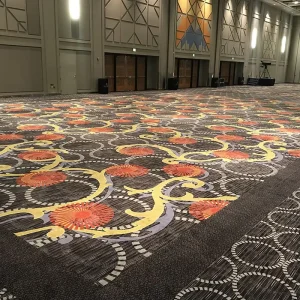Floral Printed Nylon Carpet for Hotel Room Wall to Wall Carpet
