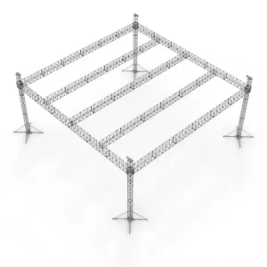 Foldable Aluminum Alloy Flat Stage Lighting Truss System with Speaker Support