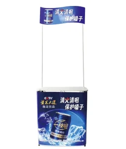 Foldable Aluminum Alloy Frame LED Pop-Up Counter Table