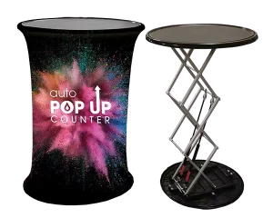 Foldable Aluminum Alloy Frame Pop up Counter Promotion Table Display